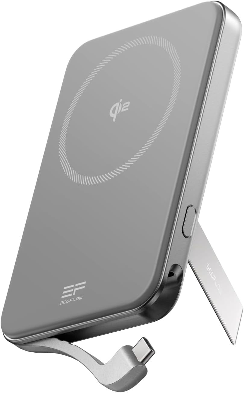 EcoFlow RAPID Magnetic Power Bank 5K EcoFlow RAPID 5K magnetic power bank with kickstand and built-in USB-C cable