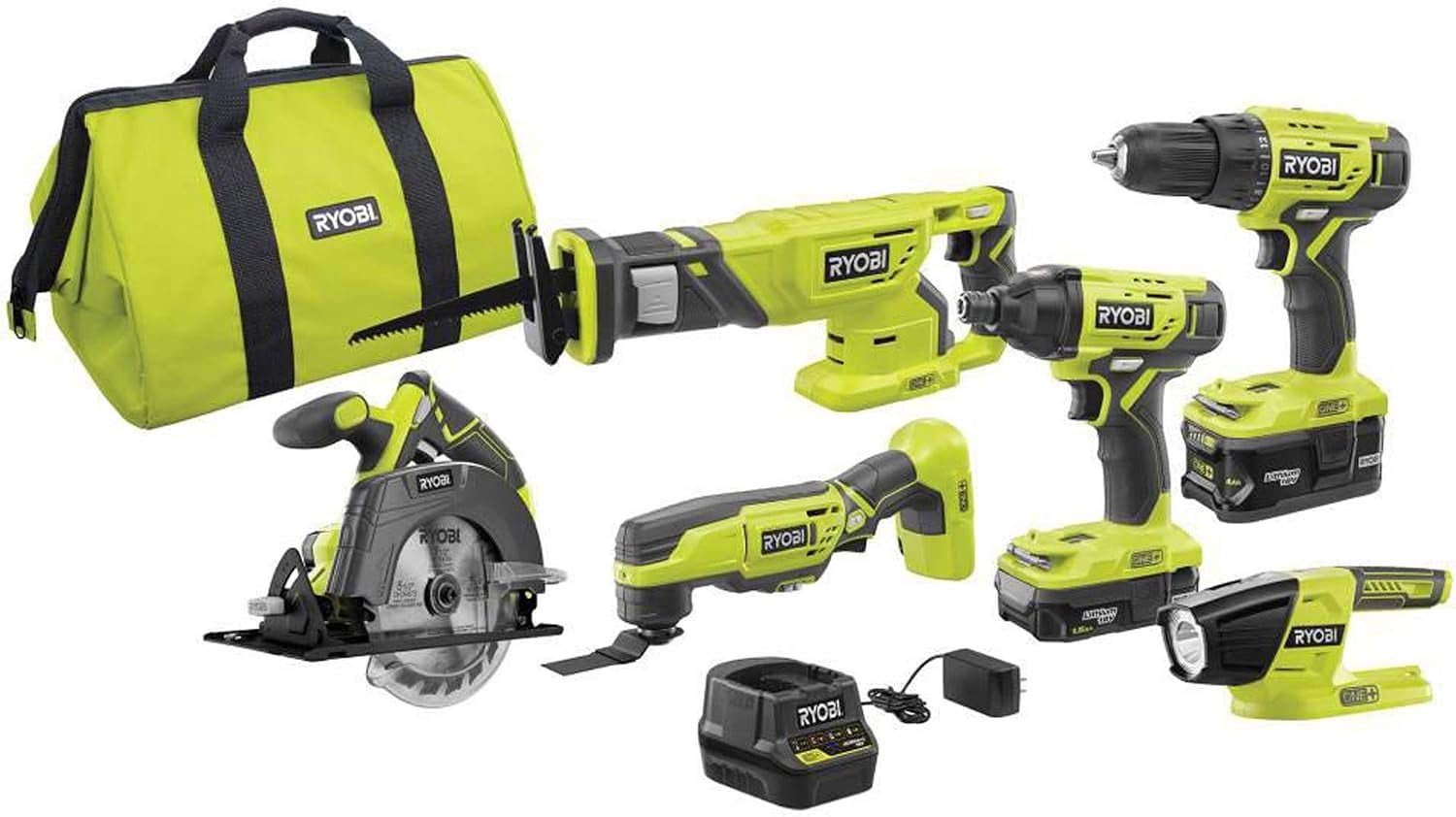 RYOBI ONE+ HP six-tool cordless combo kit for homeowners
