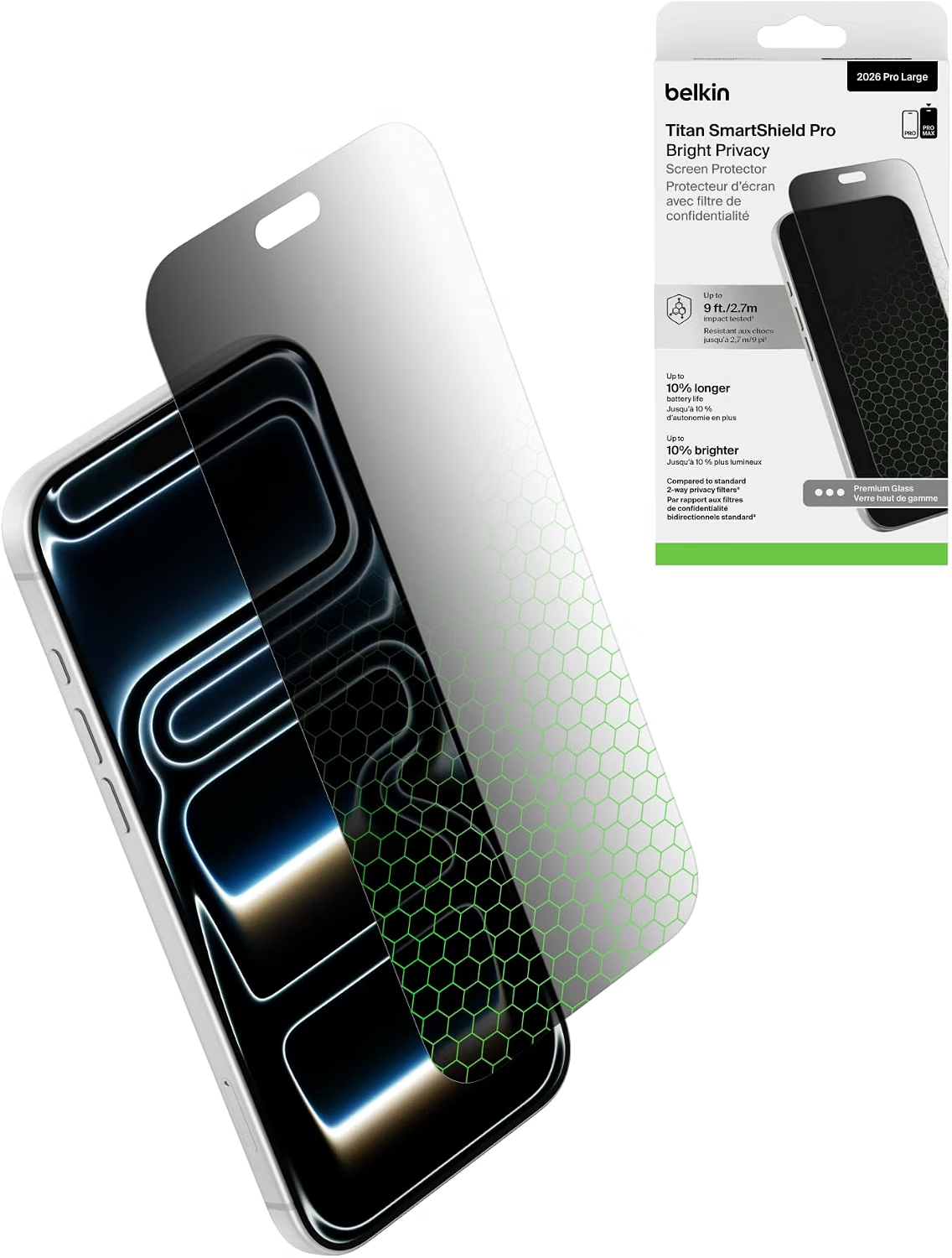 Belkin Titan Pro screen protector for iPhone 18 Pro Max