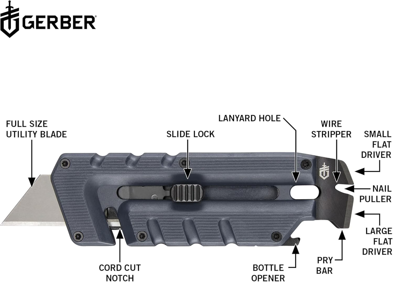 Gerber Prybrid Utility Clip Gerber Prybrid Utility Clip compact utility multitool with replaceable blade and pry bar