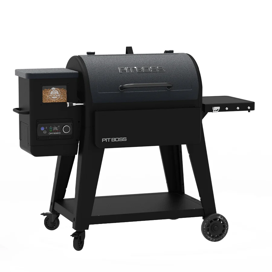 Pit Boss Navigator 850 Connected pellet grill with digital controls and side shelves