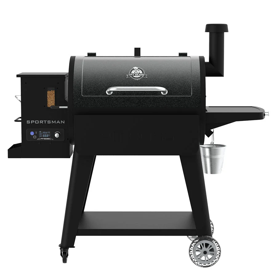 Pit Boss Sportsman 850 pellet grill designed for smoking grilling and outdoor cooking