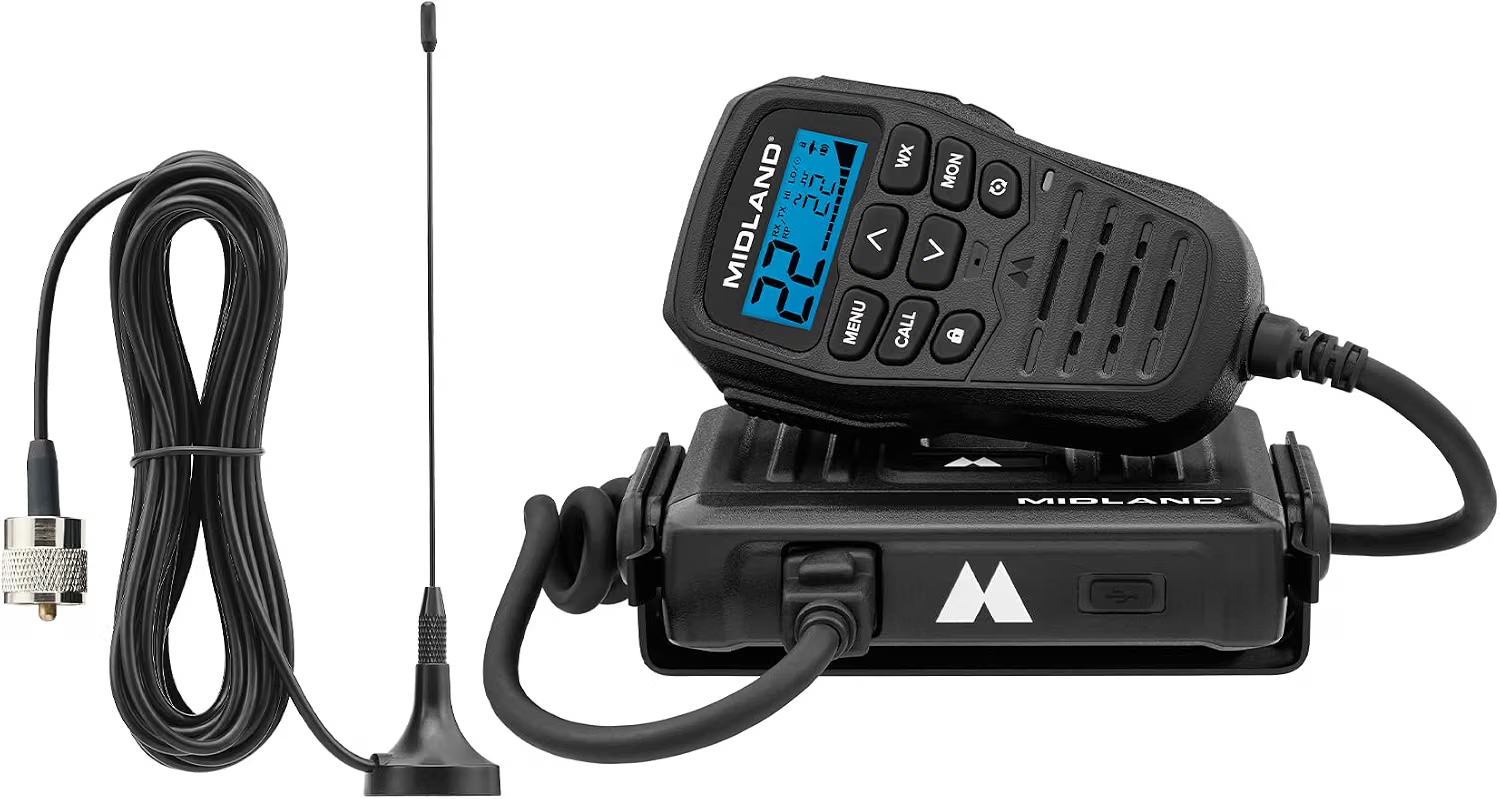 Midland MXT275 MicroMobile GMRS radio for overlanding and trail communication