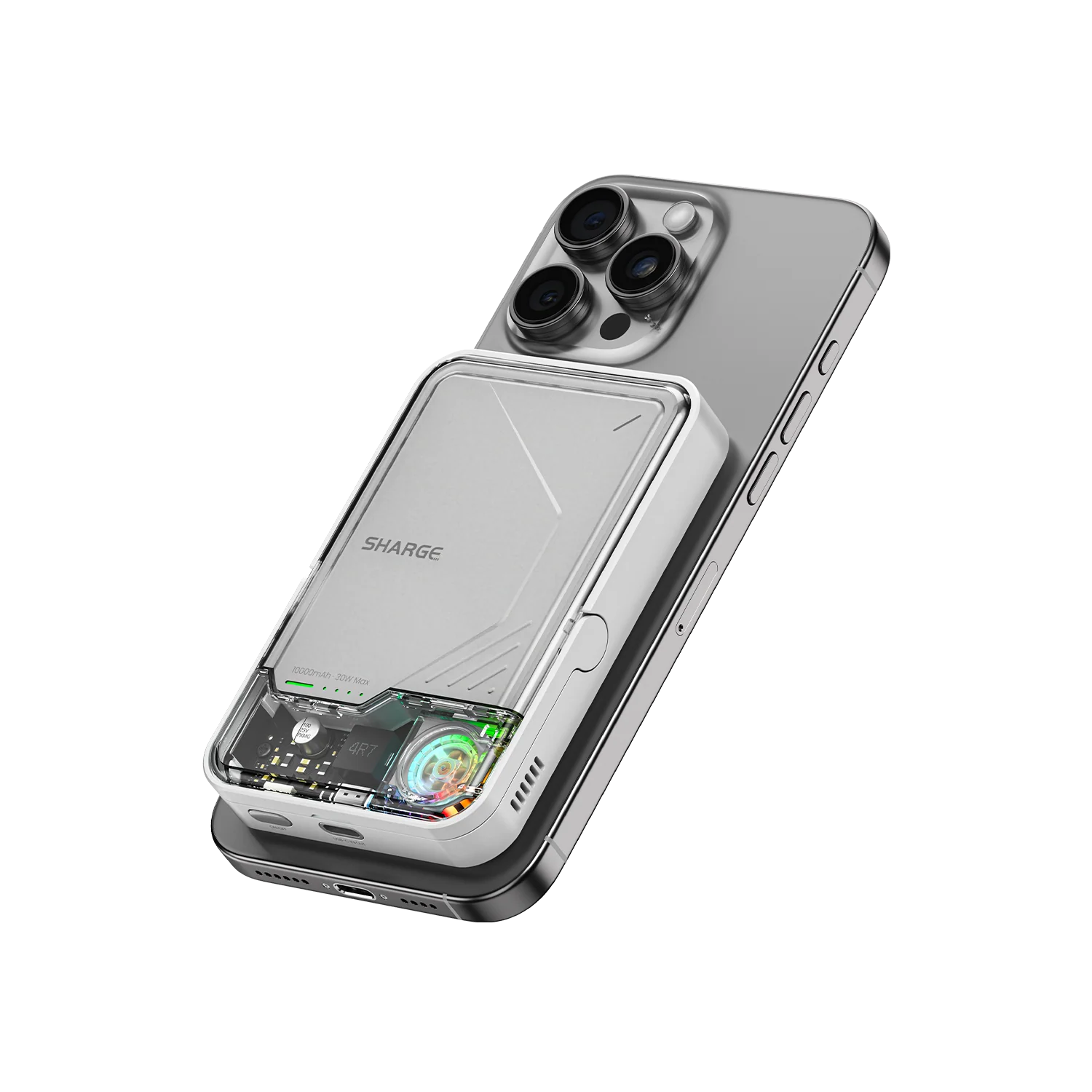 SHARGE ICEMAG 2 Power Bank SHARGE ICEMAG 2 magnetic power bank with transparent design and wireless charging