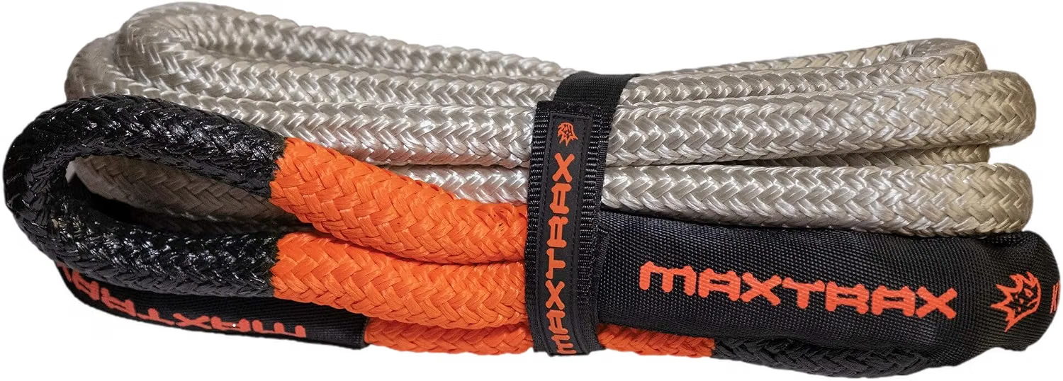 MAXTRAX kinetic recovery rope for overlanding truck and SUV vehicle recovery