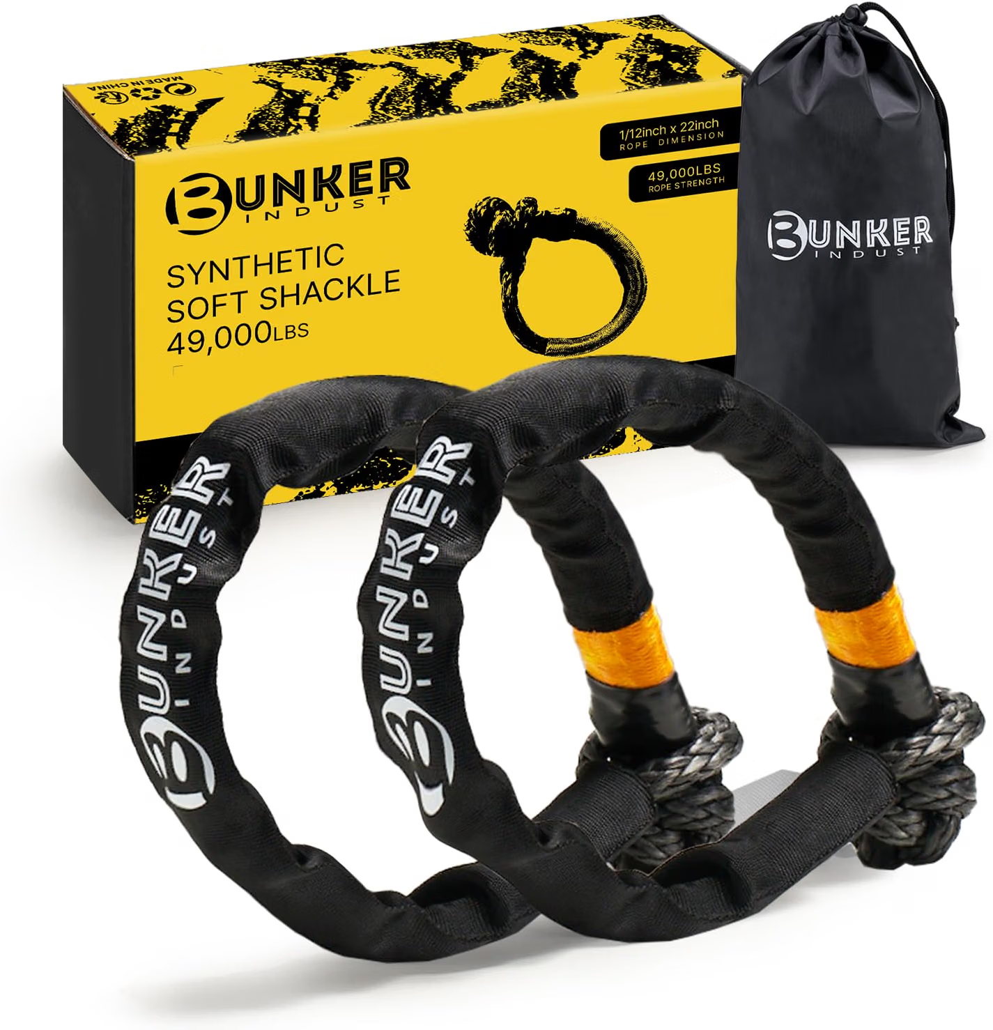 BUNKER INDUST soft shackle kit for truck SUV Jeep and overlanding recovery