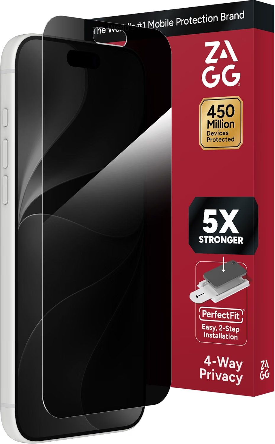ZAGG Glass 4-Way Privacy XTR screen protector for iPhone 18 Pro Max