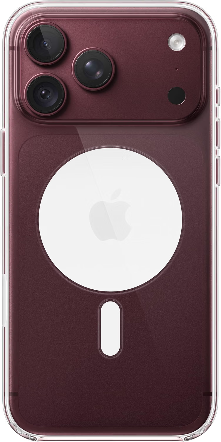 Apple Clear Case with MagSafe provides transparent protection for iPhone 18 Pro Max while keeping the phone's finish visible and supporting MagSafe accessories. Apple Clear Case with MagSafe for iPhone 18 Pro Max