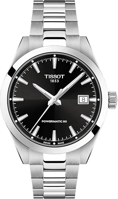 Tissot Gentleman 38mm Powermatic 80 blends Swiss automatic performance, sapphire crystal, and clean dress-sport styling for work, smart-casual wear, and everyday use. Tissot Gentleman 38mm Powermatic 80 automatic dress sport watch