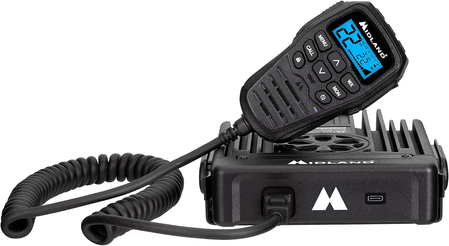 Midland MXT575 MicroMobile 50-watt GMRS radio with integrated control microphone for truck and overlanding communication