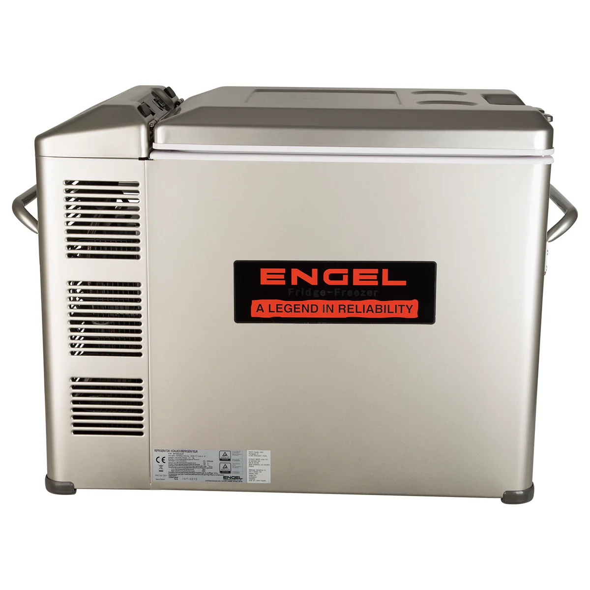 Engel MT45 Platinum portable fridge freezer with rugged metal body for truck, camping, and overlanding use