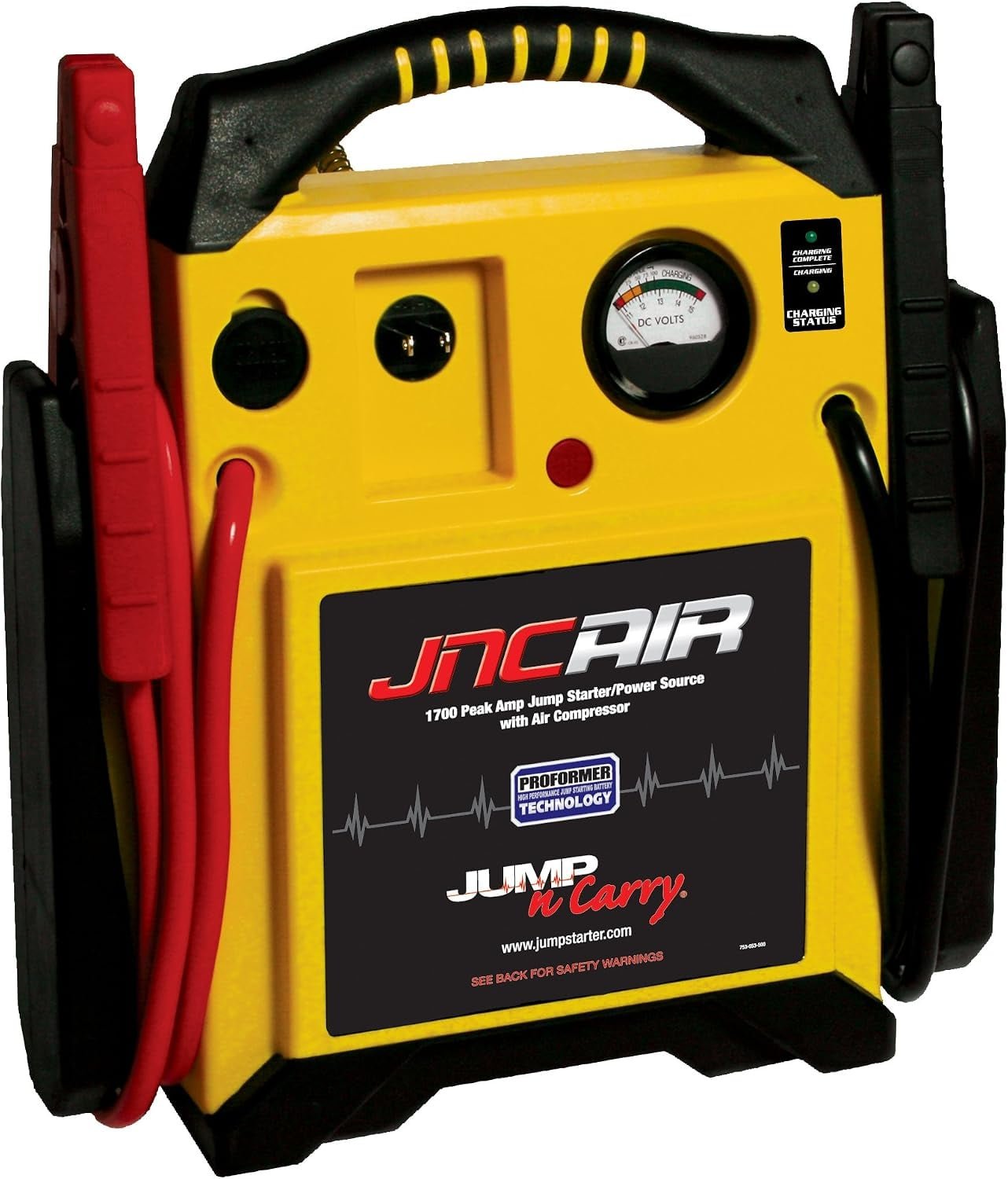 Jump-N-Carry JNCAIR portable truck jump starter with integrated air compressor