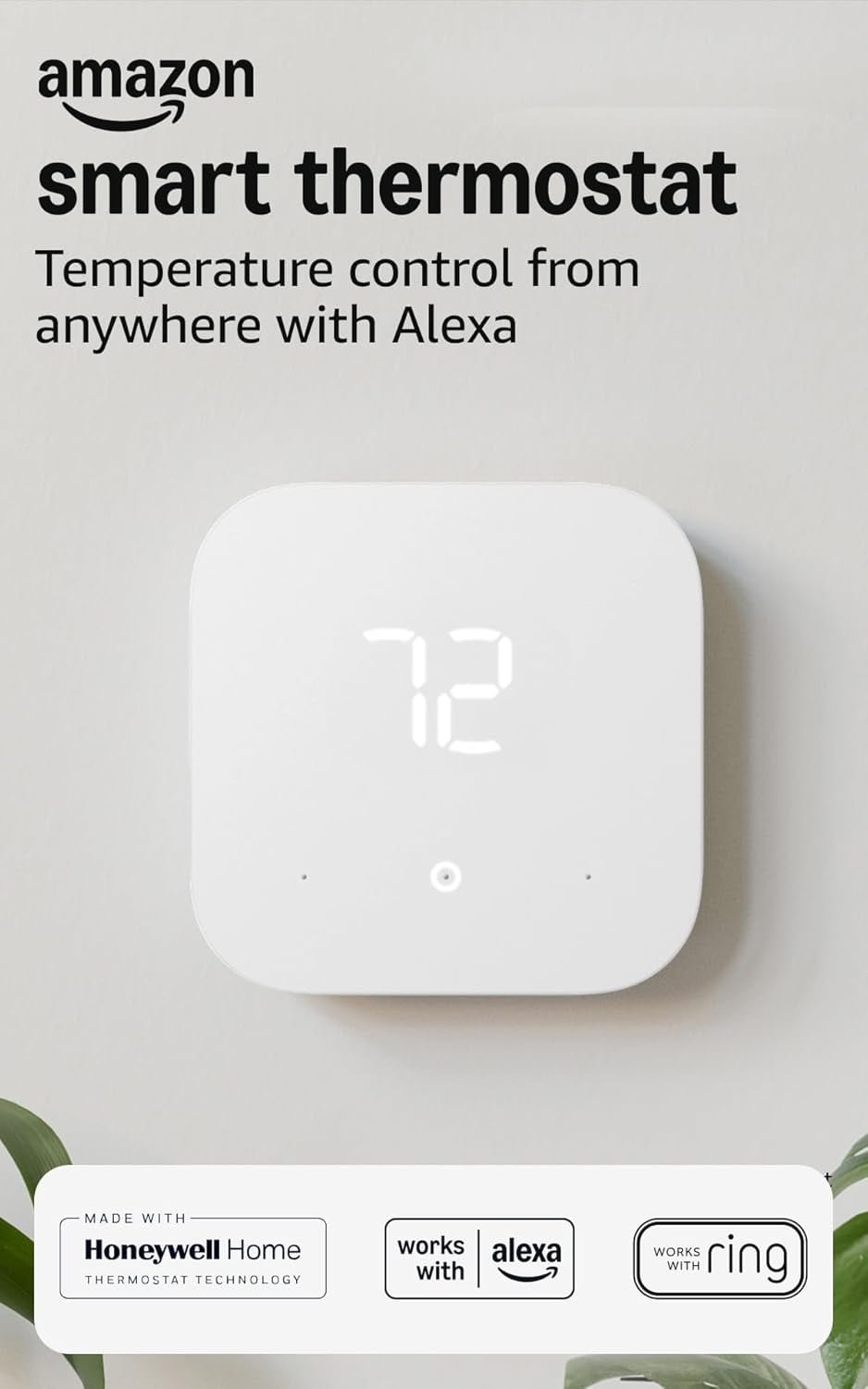 Amazon Smart Thermostat for Alexa connected home heating and cooling control