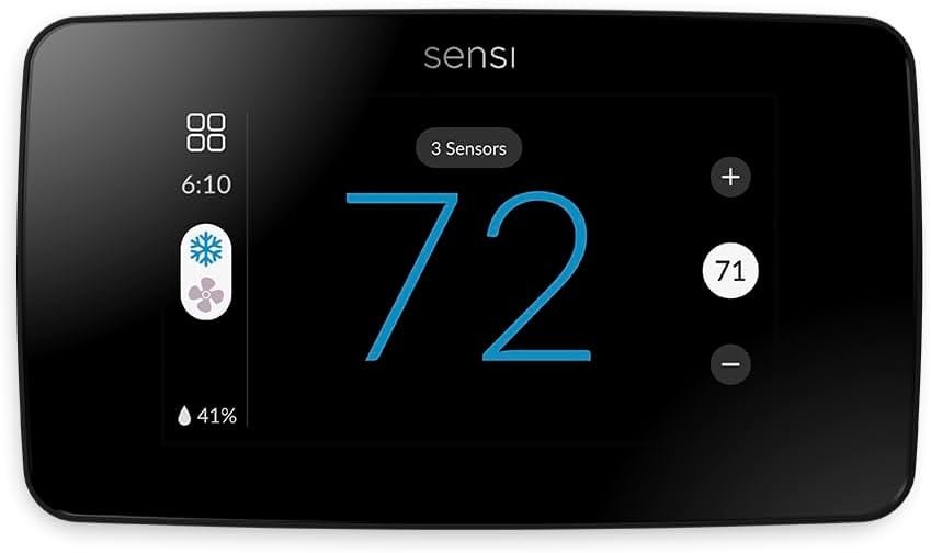Sensi Touch 2 smart thermostat with color touchscreen for home HVAC systems