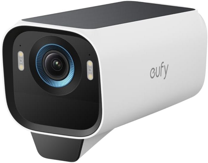 eufyCam S3 Pro 4K wireless outdoor security camera with solar charging
