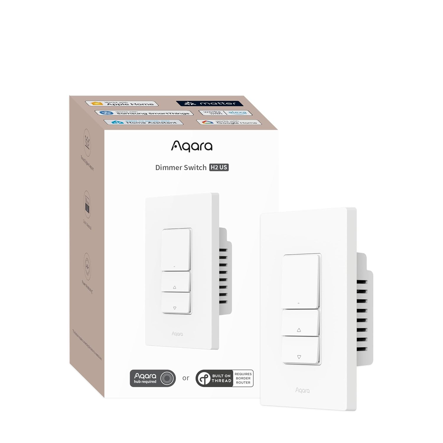 Aqara Dimmer Switch H2 US Thread and Zigbee smart dimmer