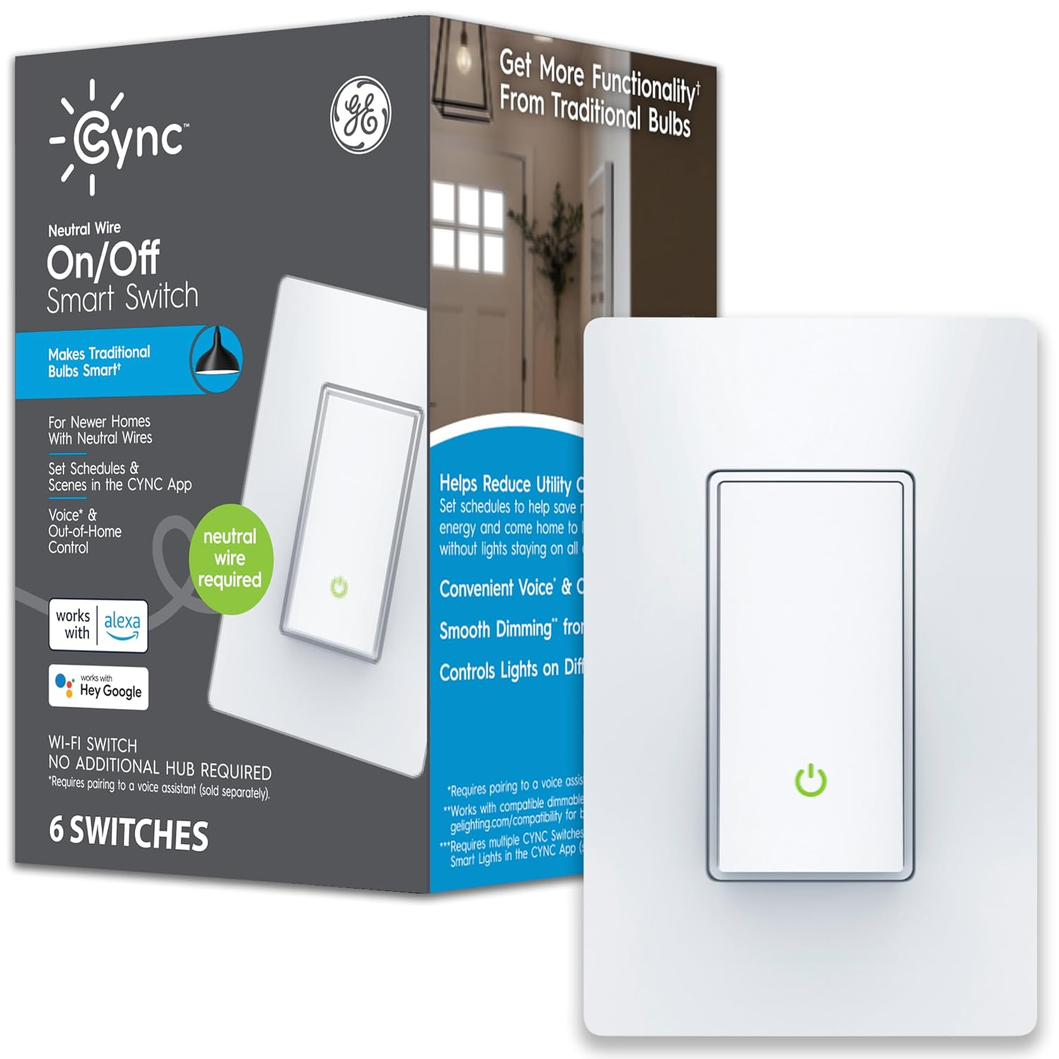 Cync Smart Paddle Dimmer Matter-compatible smart light switch
