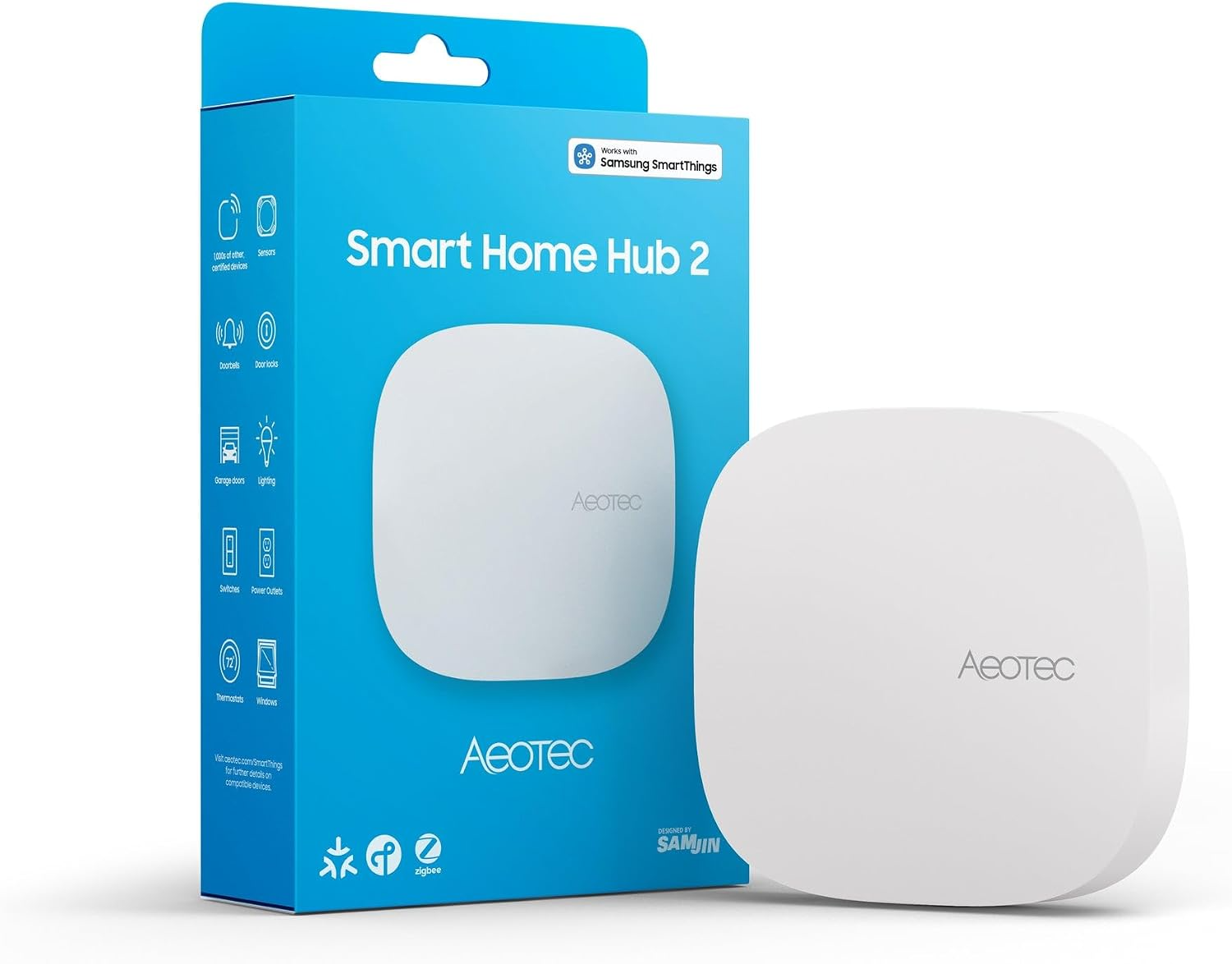 Aeotec Smart Home Hub 2 SmartThings Matter Thread and Zigbee hub