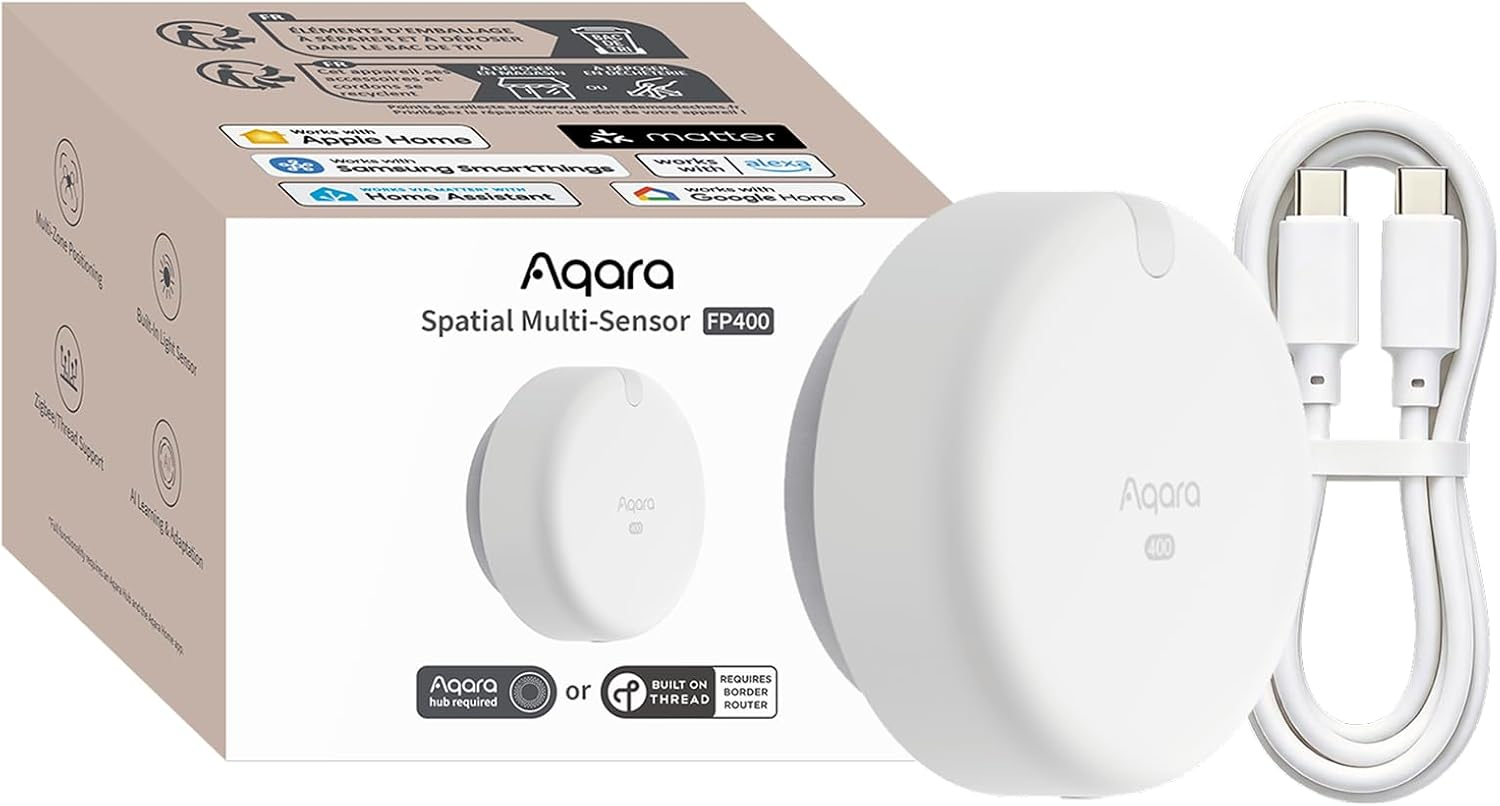 Aqara FP400 spatial multi-sensor for advanced smart home presence and room zone automation