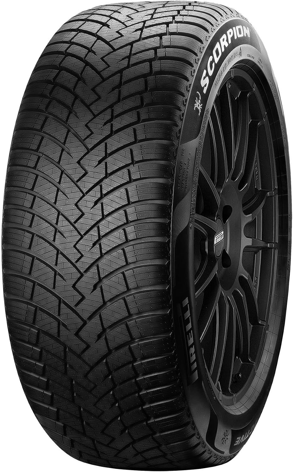 Pirelli Scorpion WeatherActive all-weather SUV tire with directional tread pattern for wet and snowy roads