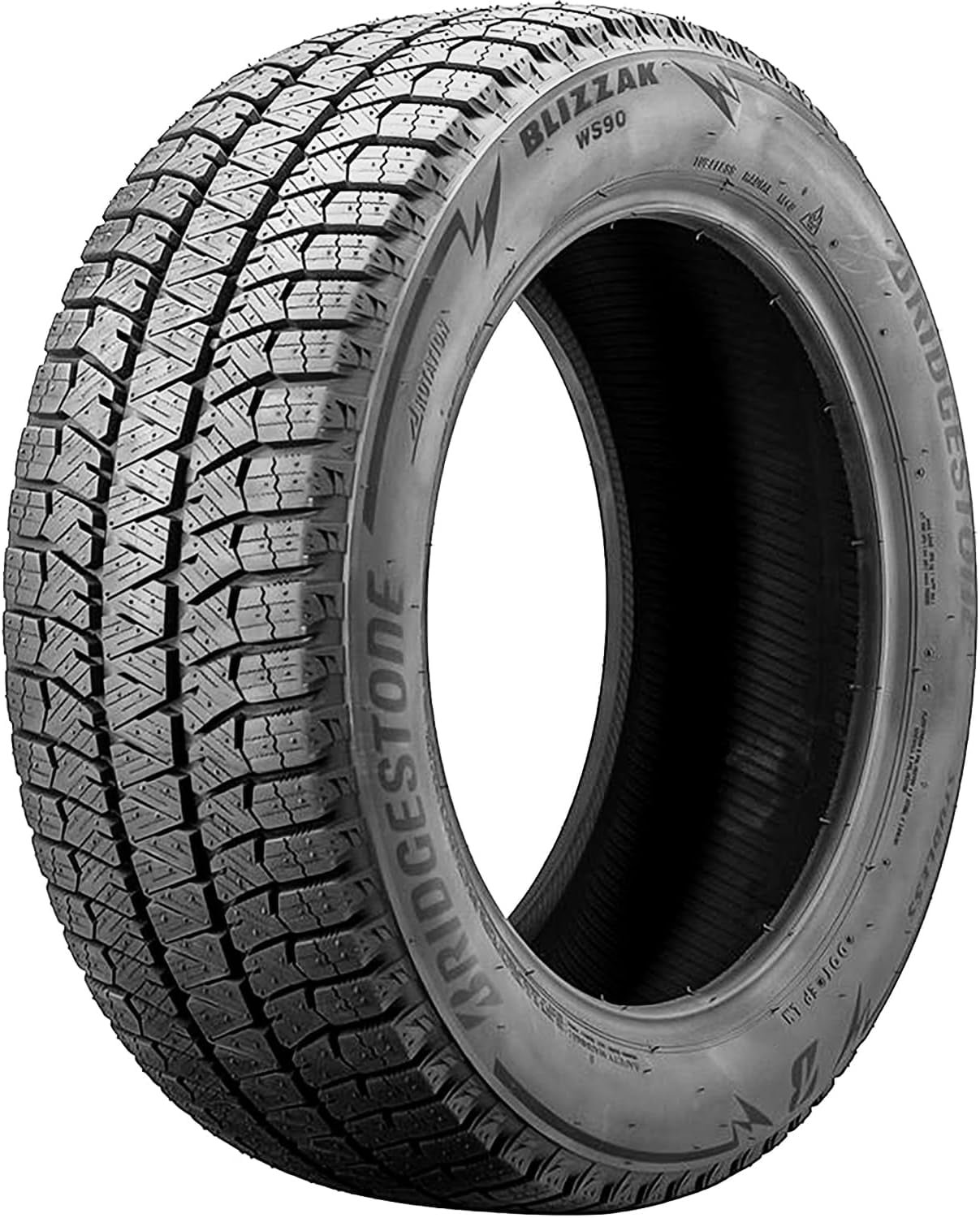 Bridgestone Blizzak WS90 is designed for dedicated cold-weather winter performance. Bridgestone Blizzak WS90 studless winter tire designed for icy and snowy roads